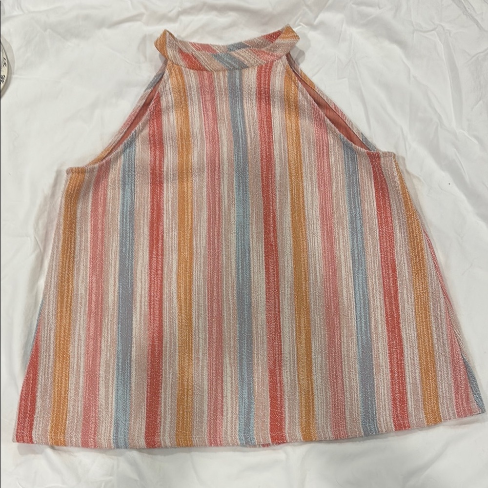 W5 Orange and Pink Tank Top Sleeveless Style